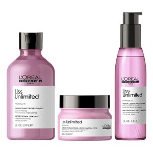 L'Oreal Professionnel Liss Unlimited Shampoo, Hair Mask, Gel