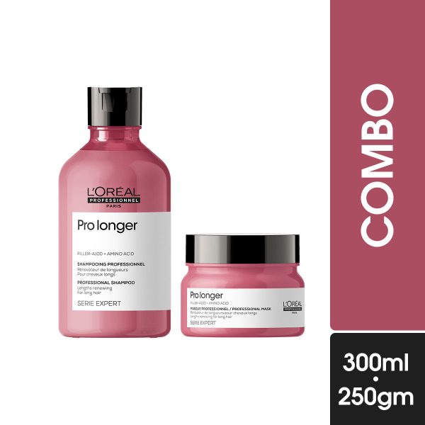 pro longer combo, filler-A100+ amino acid, amino acid, lengths renewing shampoo,